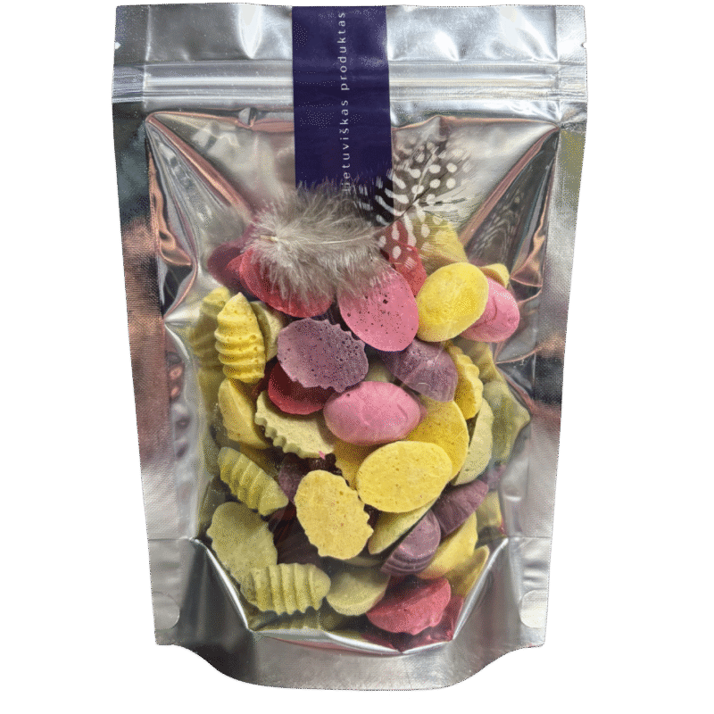 Liofilizuotų vaisių kąsnelių-kiaušinukų asorti