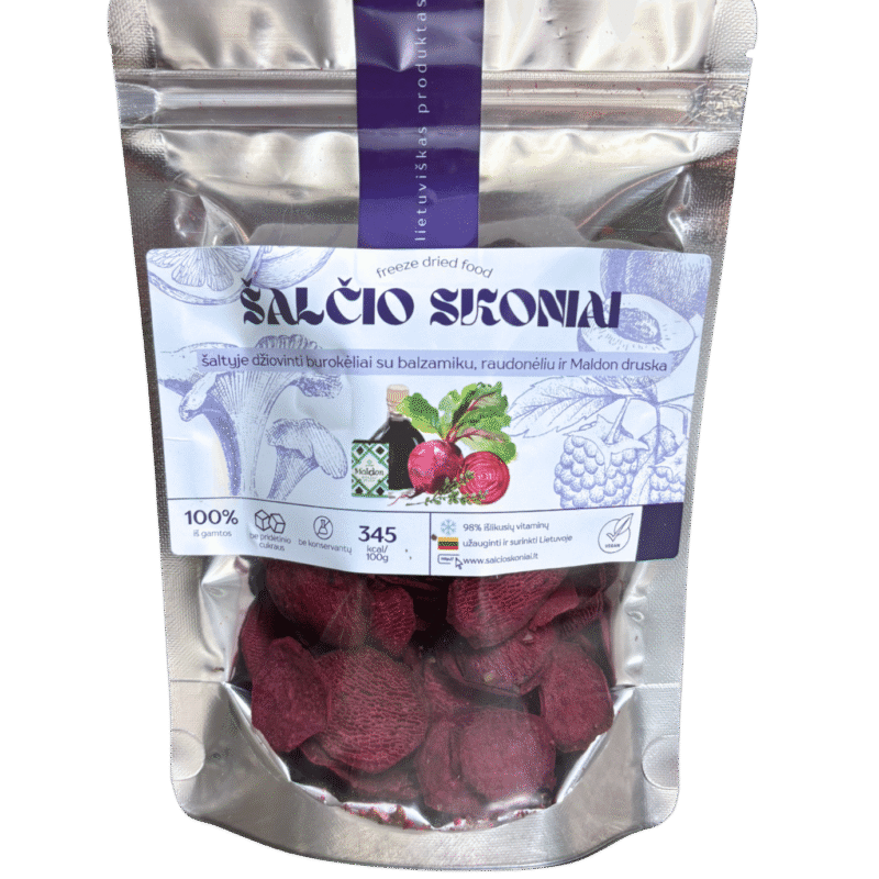 Liofilizuoti burokėliai su balzamiku, raudonėliu ir Maldon druska